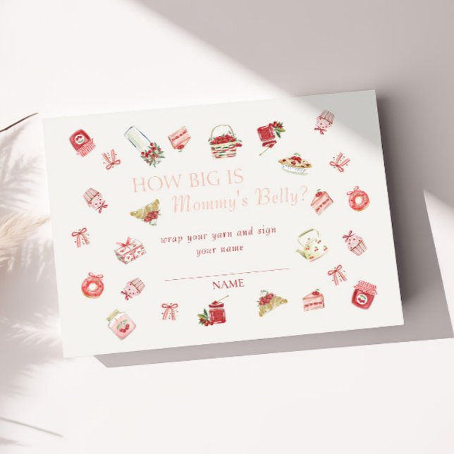 Tarjeta De Recepción Postre de Cereza Dulce Gran Barriga de Mamma  (Subido por el creador)