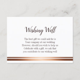 Tarjeta De Recepción Pozo de Deseos de Boda Elegante