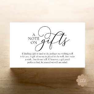 Tarjeta De Recepción Pozo de Deseos de Boda, Registro de Regalos Moneta