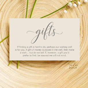 Tarjeta De Recepción Pozo de Deseos de Boda, Registro de Regalos Moneta