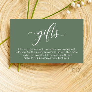 Tarjeta De Recepción Pozo de Deseos de Boda, Registro de Regalos Moneta
