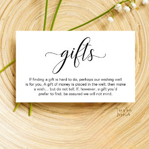 Tarjeta De Recepción Pozo de Deseos de Boda, Registro de Regalos Moneta