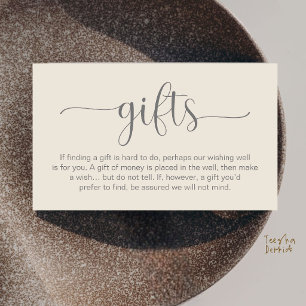 Tarjeta De Recepción Pozo de Deseos de Boda, Registro de Regalos Moneta