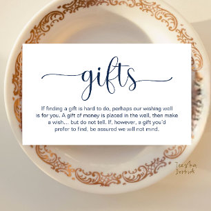 Tarjeta De Recepción Pozo de Deseos de Boda, Registro de Regalos Moneta