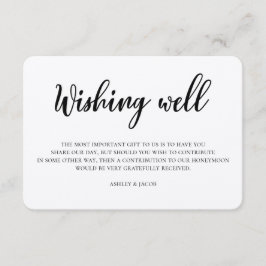 Tarjeta De Recepción Pozo de deseos de boda rústica. Inserto kraft mode