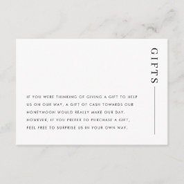 Tarjeta De Recepción Pozo de Deseos de Regalo de Boda Clásico Minimalis