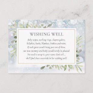 Tarjeta De Recepción Pozo de Deseos para Baby Shower de Vegetación Inve