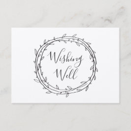 Tarjeta De Recepción Pozo de los deseos rústico. Boda campestre botánic