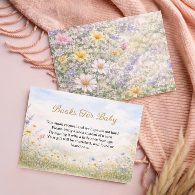 Tarjeta De Recepción Pradera de flores silvestres pastel primavera libr (Subido por el creador)