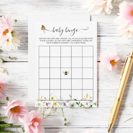 Tarjeta De Recepción Prairie Wildflowers, Abejas, Mariposas Juego de Bi