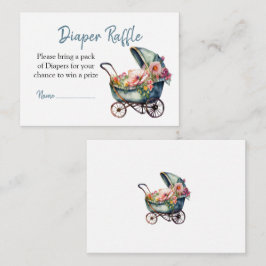 Tarjeta De Recepción Pram Baby Shower Diaper Raffle
