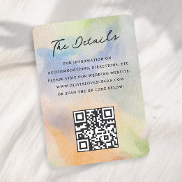 Tarjeta De Recepción Preciosa Boda Moderna con Escritura Abstracta Acua