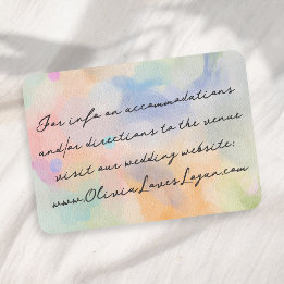 Tarjeta De Recepción Preciosa Boda Moderna con Letra Abstracta Acuarela