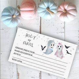 Tarjeta De Recepción Predicciones de Revelación de Género de Halloween