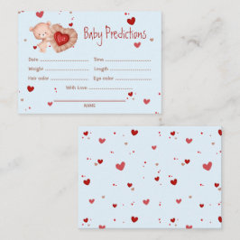 Tarjeta De Recepción Predicciones juego de Baby Shower de Boy Slove