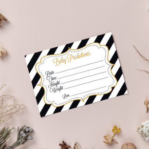 Tarjeta De Recepción Predicciones para bebés Juego de ducha, altura, pe