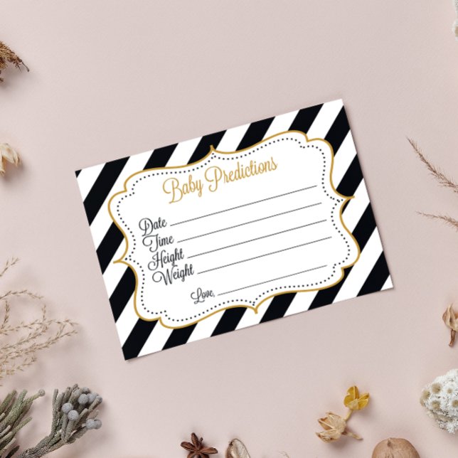 Tarjeta De Recepción Predicciones para bebés Juego de ducha, altura, pe (Subido por el creador)