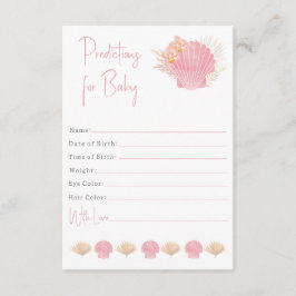 Tarjeta De Recepción Predicciones para la niña