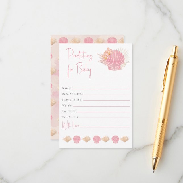 Tarjeta De Recepción Predicciones para la niña (Anverso/Reverso In Situ)