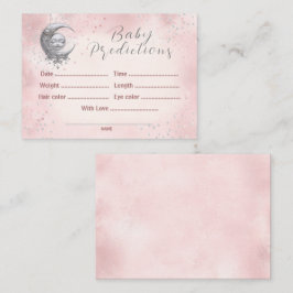 Tarjeta De Recepción Predicciones Sobre El Juego De Baby Shower Moon Pi
