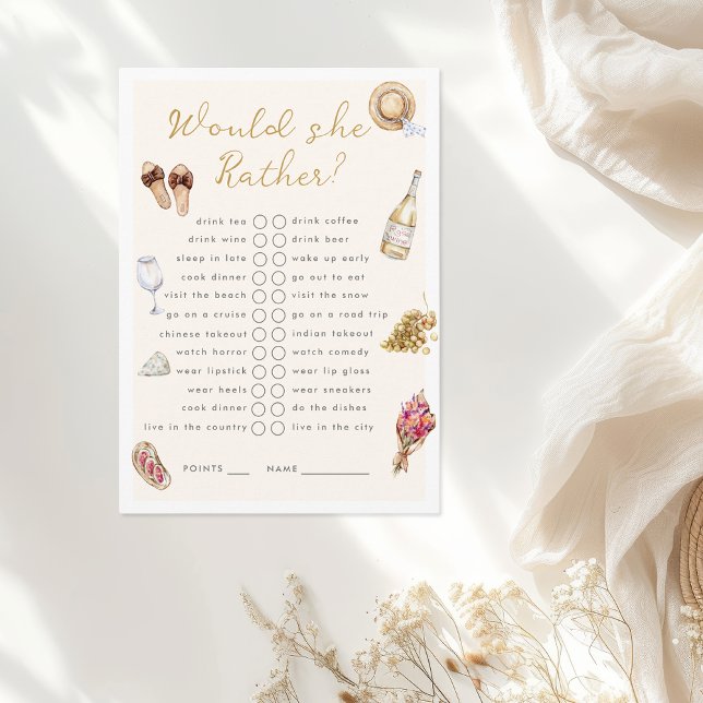 Tarjeta De Recepción ¿Prefiere Una Bachelorette Picnic De Vino? (Subido por el creador)