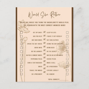 Tarjeta De Recepción ¿Prefiere Una Fiesta De Bachelorette?