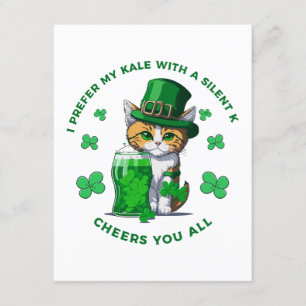 Tarjeta De Recepción Prefiero Mi Kale Con Un Silencioso Amante De Cerve