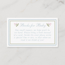 Tarjeta De Recepción Preppy Bow Floral Diaper Raffle Enclosure Card