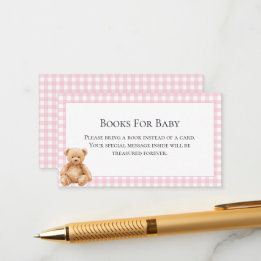 Tarjeta De Recepción Preppy Classic Teddy Bear Baby Shower  Sobre C