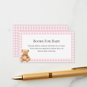 Tarjeta De Recepción Preppy Classic Teddy Bear Baby Shower  Sobre C