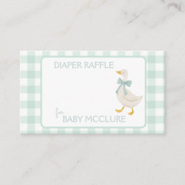 Tarjeta De Recepción Preppy Goose Baby Shower Diaper Raffle