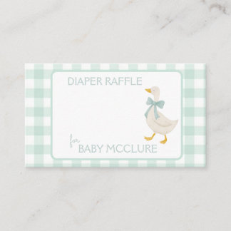 Tarjeta De Recepción Preppy Goose Baby Shower Diaper Raffle