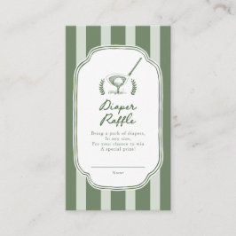 Tarjeta De Recepción Preppy Stripe New to the Club Diaper Raffle Ticket