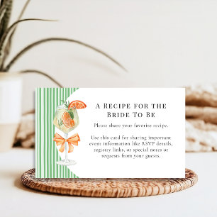 Tarjeta De Recepción Preppy Strips Love en First Spritz Bridal Shower