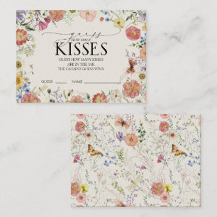 Tarjeta De Recepción Presa juego de Besos de ducha de flores salvajes