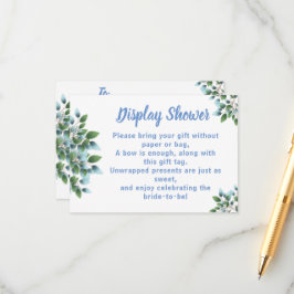 Tarjeta De Recepción Presentación de Eucalyptus Ducha de Boda de Novias