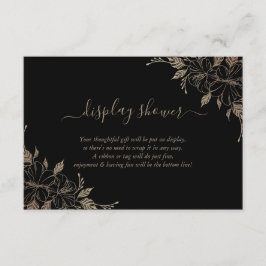 Tarjeta De Recepción Presentación Floral Boda nupcial Gabinete de ducha