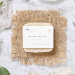 Tarjeta De Recepción PRESUPUESTO Clásico Celeste Gold Stars Wedding RSV