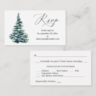 Tarjeta De Recepción Presupuesto Invierno Árbol de Navidad SM Comal RSV