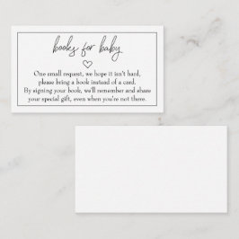 Tarjeta De Recepción Presupuesto "Libros para bebé" Insertar