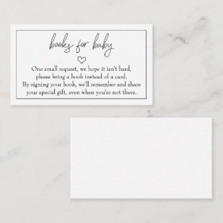 Tarjeta De Recepción Presupuesto "Libros para bebé" Insertar