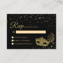 PRESUPUESTO Negro y Purpurina de oro Mascarada Rsv