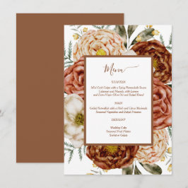 Tarjeta De Recepción Presupuesto Neutral Boho Terracotta