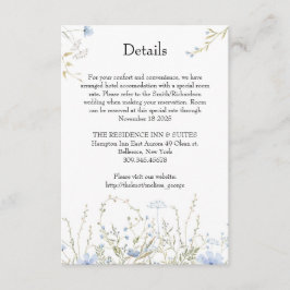 Tarjeta De Recepción Primavera Flor silvestre Meadow polvorienta tarjet