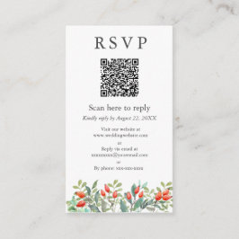 Tarjeta De Recepción Primavera Sale Boda QR RSVP