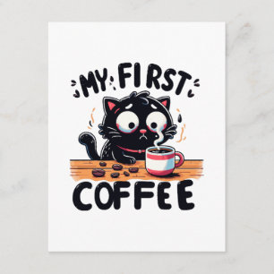 Tarjeta De Recepción Primera aventura de café negro