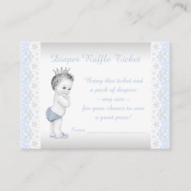 Tarjeta De Recepción Prince Diaper Raffle Ticket (Anverso)