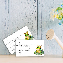 Tarjeta De Recepción Príncipe de la rana adivina cuántos caramelos