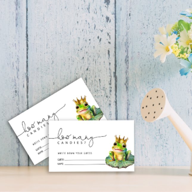 Tarjeta De Recepción Príncipe de la rana adivina cuántos caramelos (Subido por el creador)
