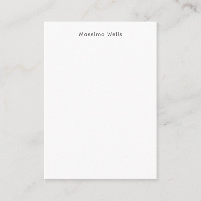 Tarjeta De Recepción Profesión Sencillo Simple Blanco Atractivo (Anverso)